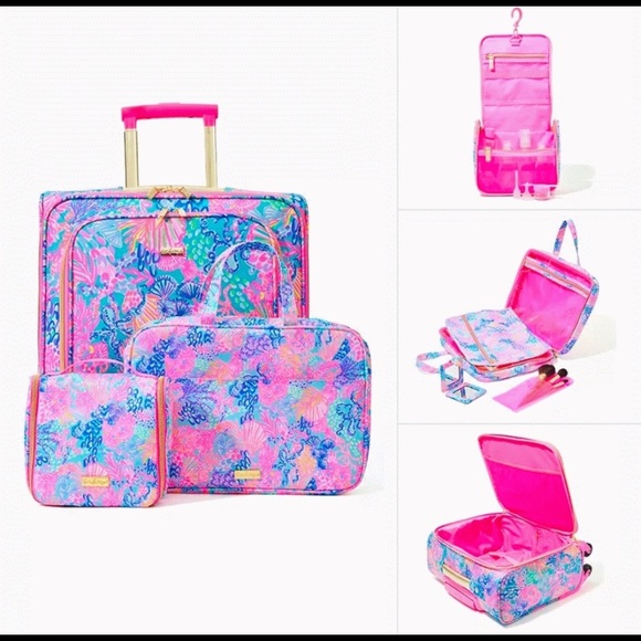 Lilly Pulitzer 3 PIECE luggage / suitcase set - Picture 5 of 6